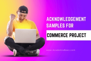 Acknowledgement Samples for Commerce Project