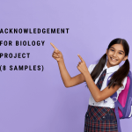 Acknowledgement for Biology Project (8 Samples)
