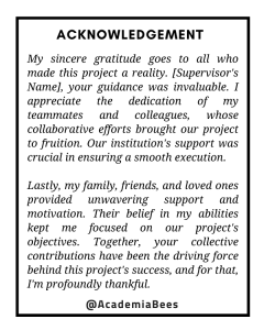 Acknowledgement for Project (40+ Samples and Guide)