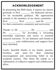 acknowledgement of phd thesis