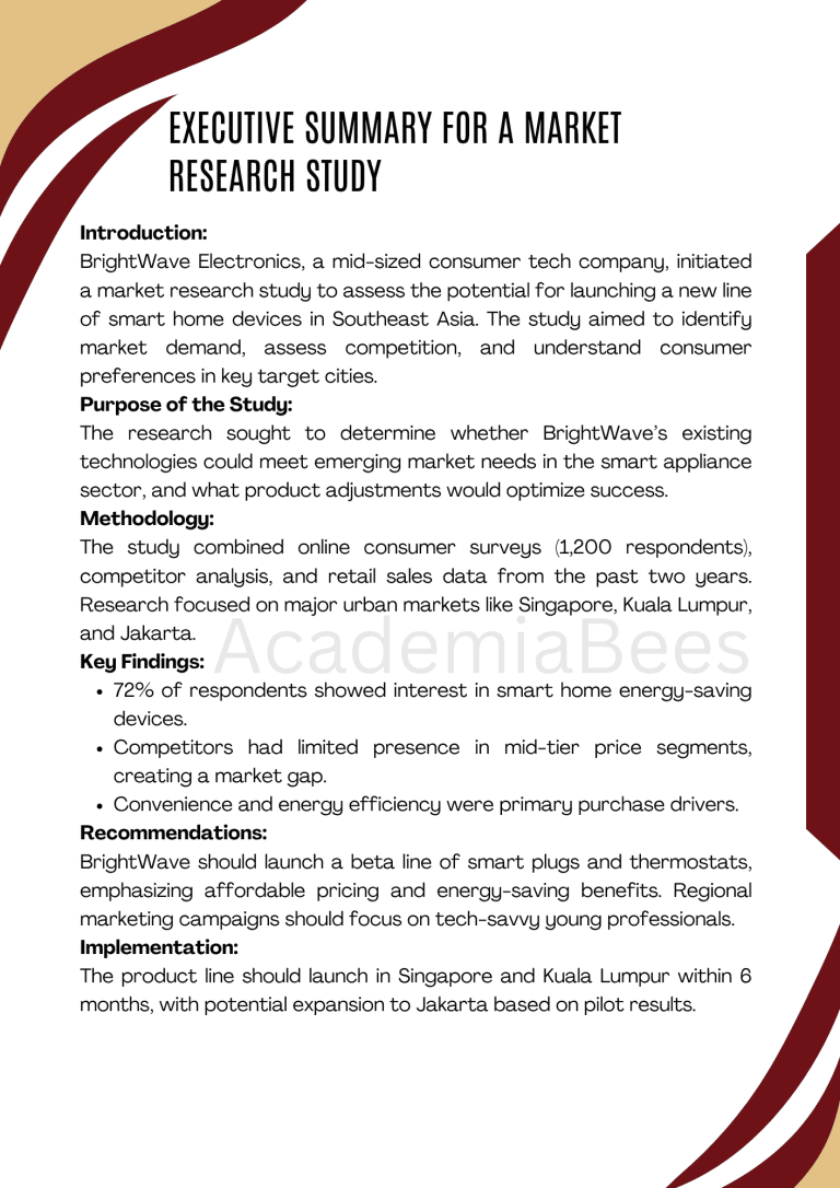 HOW TO WRITE AN EXECUTIVE SUMMARY FOR A RESEARCH REPORT visual data 4